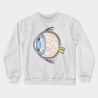 Colorful Eyeball Line Art Large Crewneck Sweatshirt